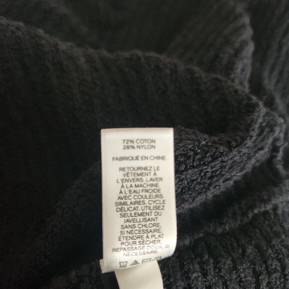 Express Sweater Womens Small Black Ribbed Knit Pullover Round Hem Cozy Soft - Picture 12 of 13